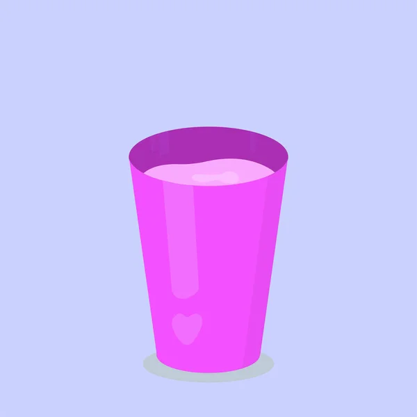 Purple Glass Some Violet Drink Isolated Vector Illustration — Image vectorielle