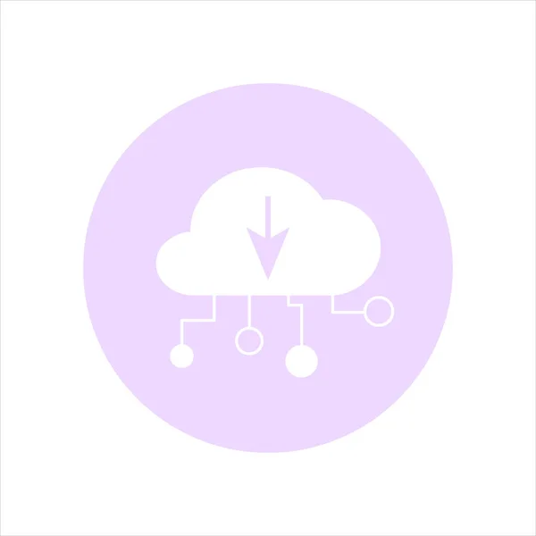 White Data Cloud icon in simple design, download. Sign, symbol, logo, vector illustration EPS10