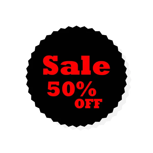 Simple Black Sale Percentage Icon Isolated White Background Vector Illustration — Wektor stockowy