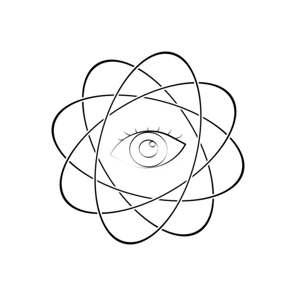 Core Vision Value Icon with eye inside. Simple isolated symbol on the white background