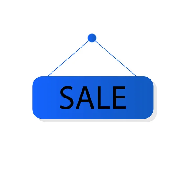 For sale blue signboard icon isolated on white background. Flat vector sign. Symbol, logo vector illustration