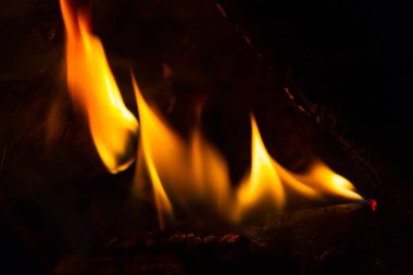 Yangın arka planı. Soyut alev arkaplanı