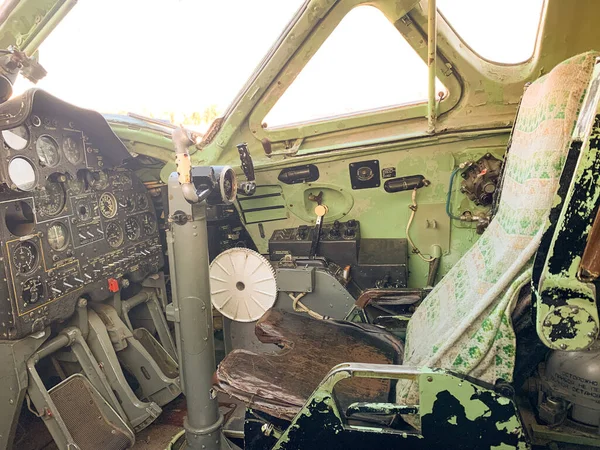 Kabina Pilota Samolocie — Zdjęcie stockowe
