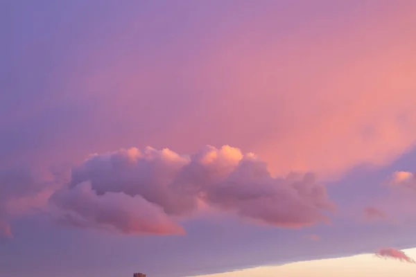 Cloudscape Con Colori Rosa Tramonto Tropicale — Foto Stock