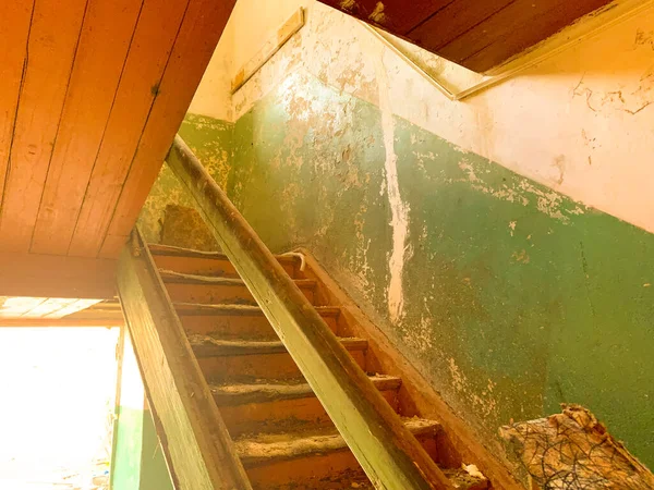 Velho Interior Buiding Arruinado Abandonado — Fotografia de Stock