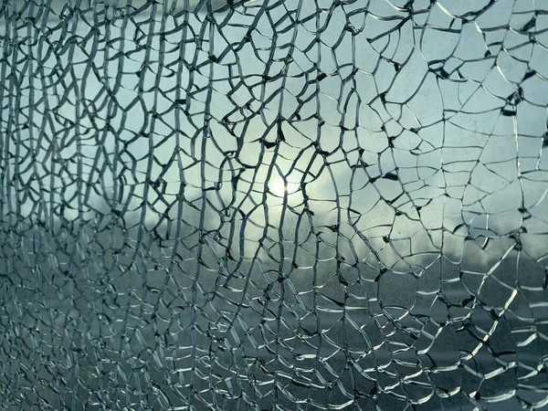 Разбитое Окно Размытый Вид — стоковое фото