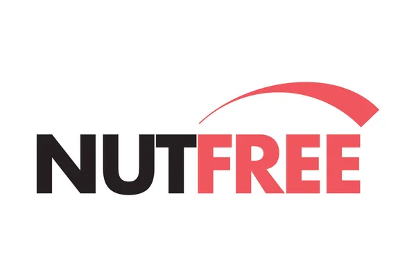 Modern Simple Minimal Typographic Design Saying Nut Free Red Black —  Vetores de Stock