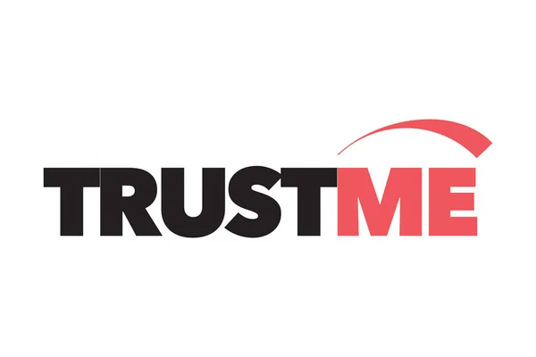 Modern Simple Vibrant Typographic Design Saying Trust Red Black Colors — 图库矢量图片