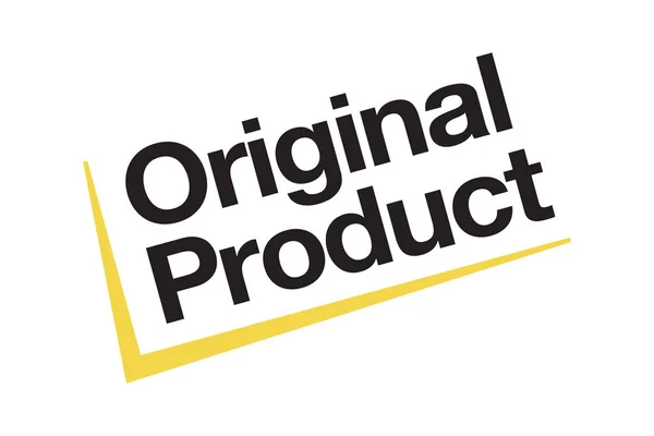 Modern Simple Minimal Typographic Design Saying Original Product Yellow Black — стоковый вектор