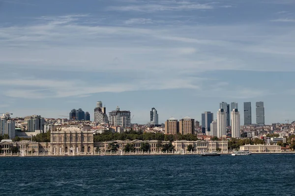 View Historical Dolmabahce Palace Bosphorus European Side Istanbul Sunny Summer — Stock fotografie