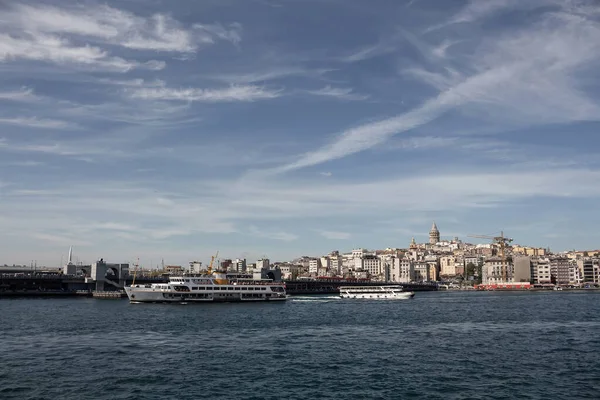 View Traditional Ferry Boat Tour Boat Golden Horn Part Bosphorus — Stock Fotó