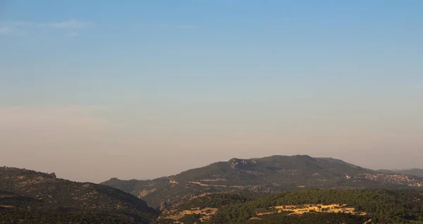 Vue Des Montagnes Des Forêts Paysage Égéen Capturé Assos Région — Photo