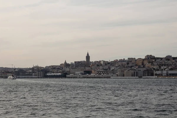 Kilátás Beyoglu Kerület Európai Oldalán Isztambul Galata Torony Látható — Stock Fotó