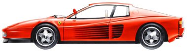 Illustration of an isolated Ferrari F40. High quality illustration