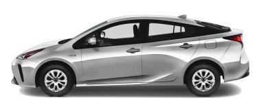 Illustration of an isolated Toyota Prius. High quality illustration