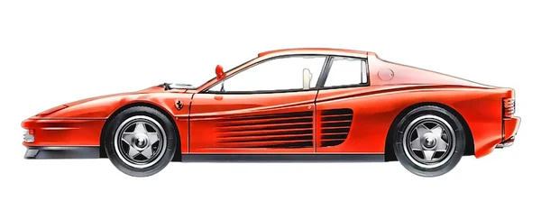 Illustration Isolated Ferrari F40 High Quality Illustration — Stok fotoğraf