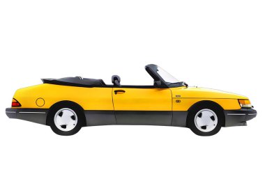 Illustration of an isolated Saab 900. High quality illustration