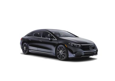 Illustration of an isolated Mercedes-Benz EQS. High quality illustration
