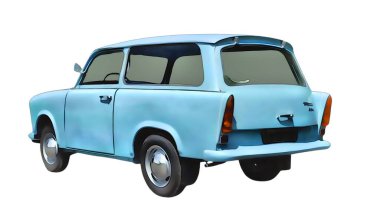 Illustration of an isolated trabant. High quality illustration