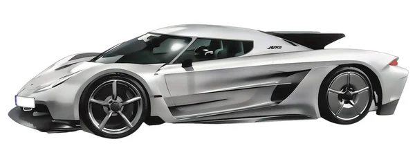 Illustration Isolated Koenigsegg High Quality Illustration — Stockfoto