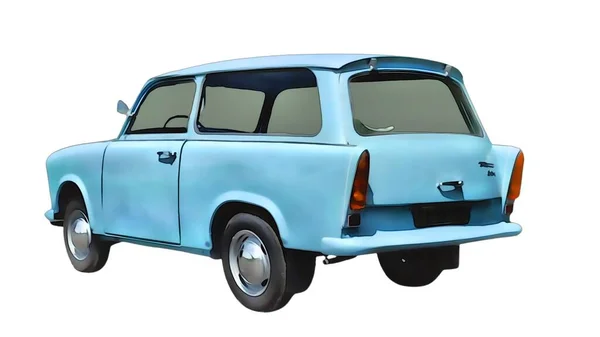 Illustration Isolated Trabant High Quality Illustration Stockfoto