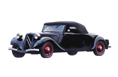 Illustration of an isolated Citroen traction. High quality illustration