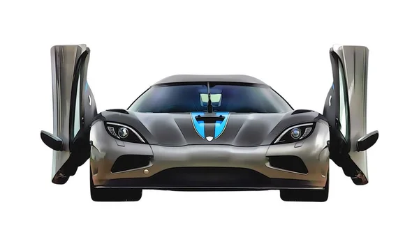 Illustration Isolated Koenigsegg High Quality Illustration — Stock Photo, Image