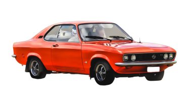 Illustration of an isolated Opel Manta. High quality illustration
