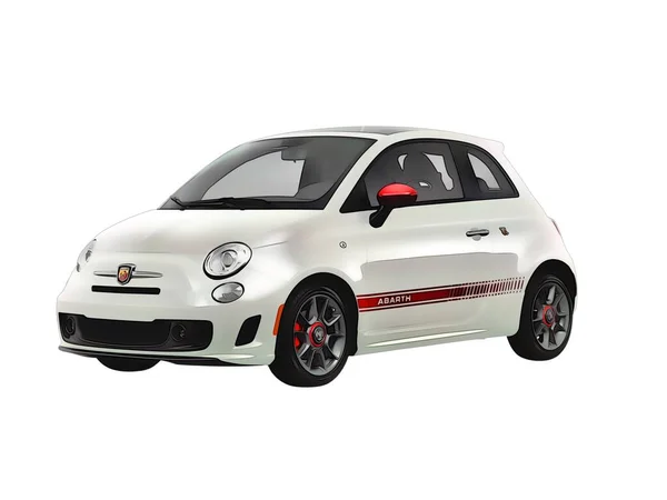 Illustration Isolated Abarth 695 High Quality Illustration — Stock Photo, Image