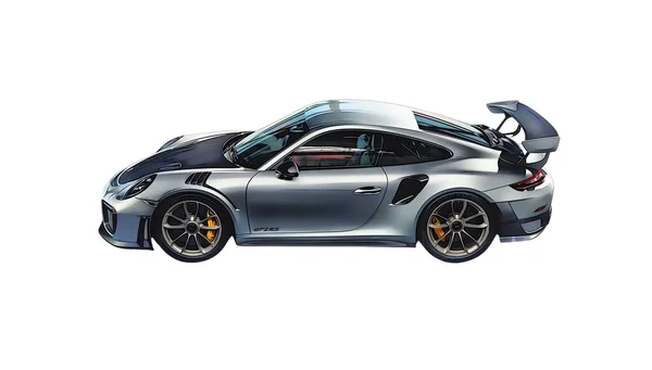 Illustration Isolated Porsche 911 Gt3 High Quality Illustration — 图库照片