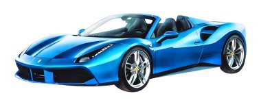 Illustration of an isolated Ferrari 458. High quality 