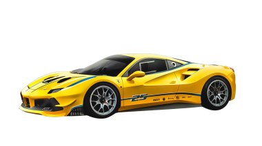 Illustration of an isolated Ferrari 458. High quality 