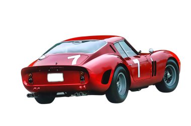 Illustration of an isolated Ferrari 250GTO. High quality 