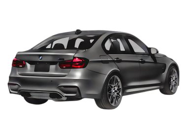 Illustration of an isolated bmw m3. High quality illustration