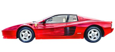 Illustration of an isolated Ferrari F40. High quality illustration