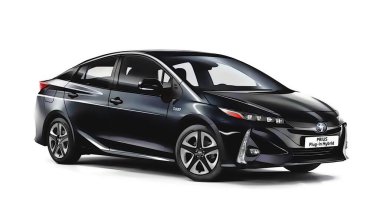 Illustration of an isolated Toyota Prius. High quality illustration