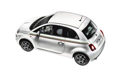 Illustration of an isolated abarth 695. High quality illustration