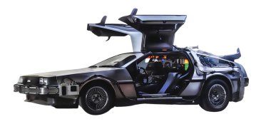 Illustration of an isolated Delorean DMC12. High quality illustration