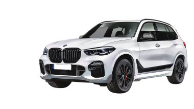 Illustration of an isolated BMW X5. High quality 