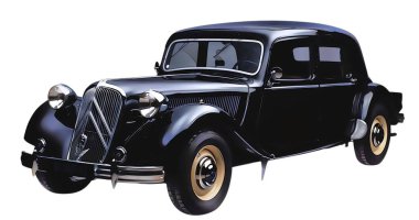 Illustration of an isolated Citroen traction. High quality illustration