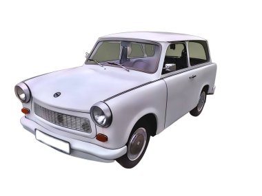 Illustration of an isolated trabant. High quality illustration