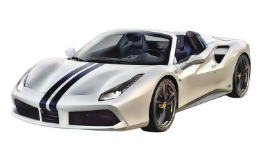 Illustration of an isolated Ferrari 458. High quality 