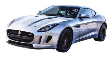 Illustration of an isolated Jaguar F-Type. High quality illustration