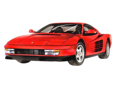 Illustration of an isolated Ferrari F40. High quality illustration
