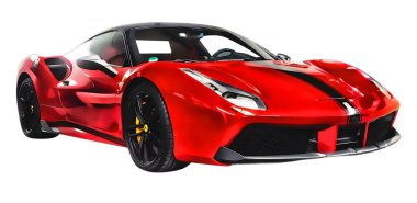 Illustration of an isolated Ferrari 458. High quality 