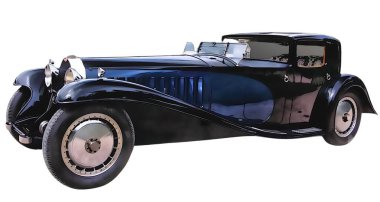 Illustration of an isolated Rolls Royce Phantiom. High quality illustration