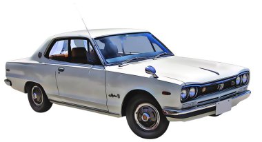 Illustration of an isolated nissan gtr. High quality illustration