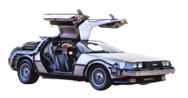 Illustration of an isolated Delorean DMC12. High quality illustration