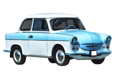 Illustration of an isolated trabant. High quality illustration