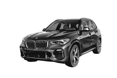 Illustration of an isolated BMW X5. High quality 